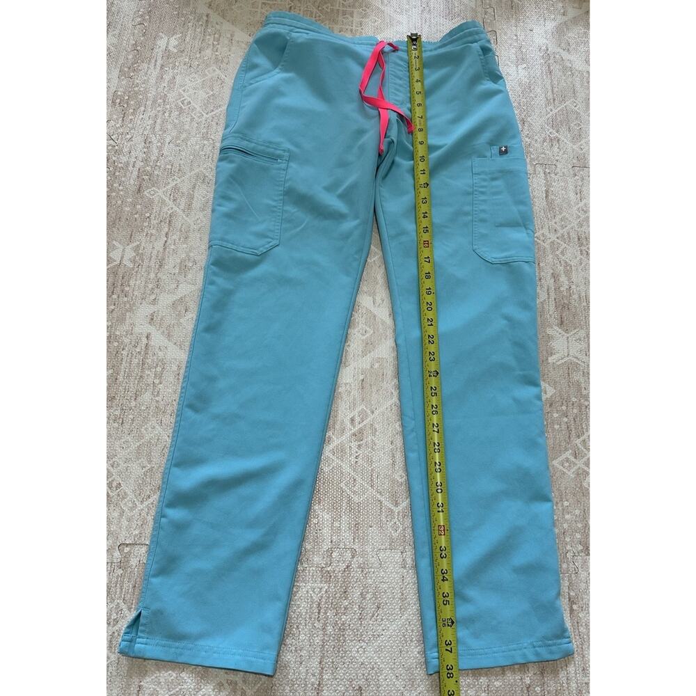 FIGS Yola Skinny Scrub Pants Neon Blue Women's Style TW2000R Size Small - Picture 2 of 10